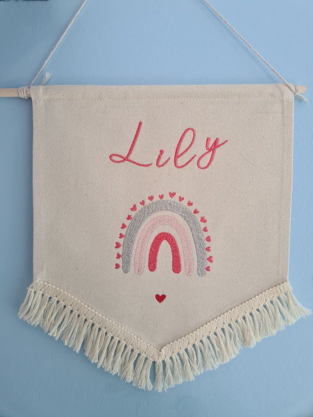 Personalised Baby Wall Banner  Rainbow – Baby Announcements