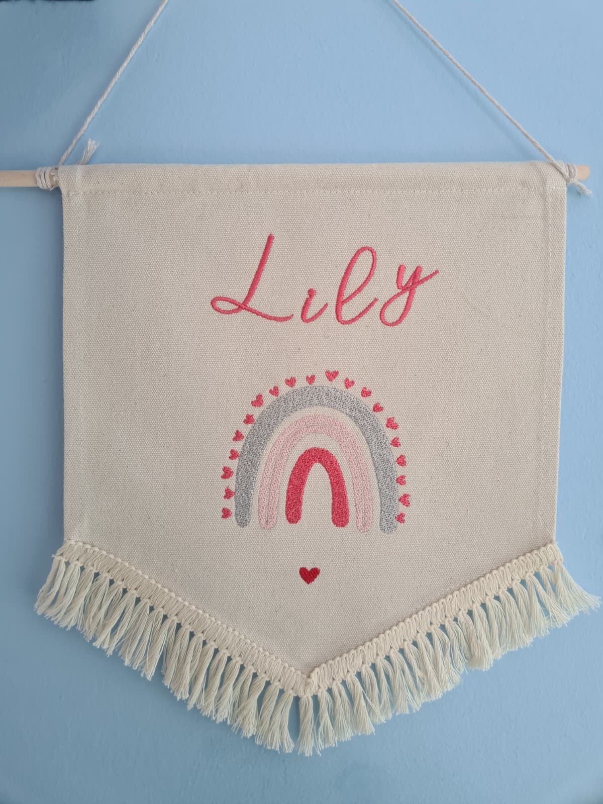 Personalised Baby Wall Banner  Rainbow – Baby Announcements