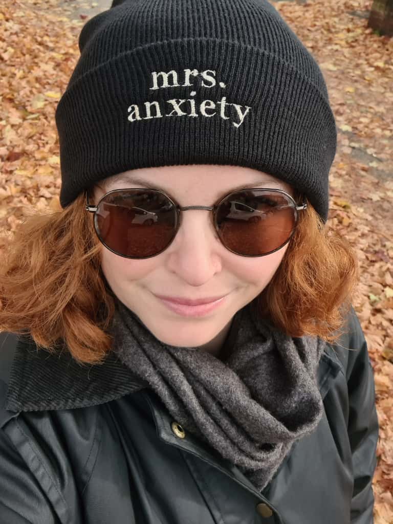 Mrs. Anxiety Black Beanie