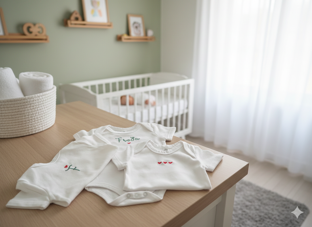 Personalised Baby Bodysuits | 3-Piece Cotton Set (0–3 Months)
