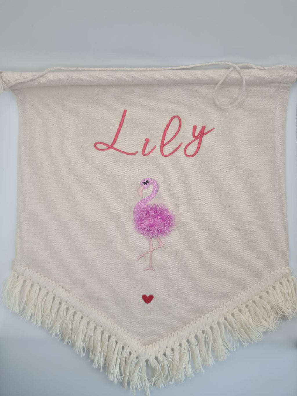 Personalised Baby Girl Wall Banner  Flamingo – Baby Announcements