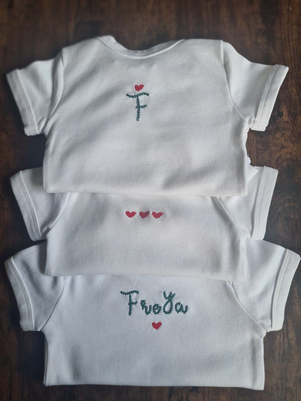Personalised Baby Bodysuits | 3-Piece Cotton Set (0–3 Months)